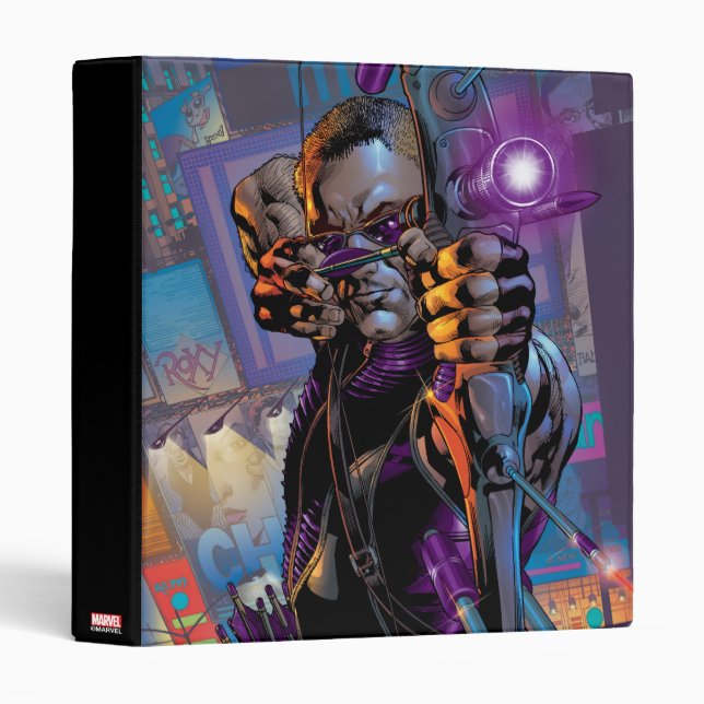 Hawkeye Taking Aim 3 Ring Binder (Front/Spine)