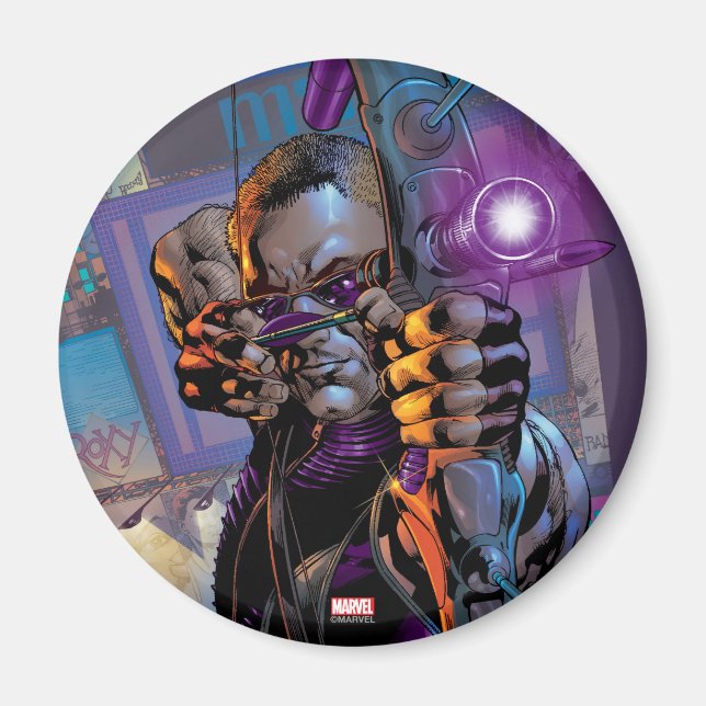 Hawkeye Taking Aim Magnet (Front)