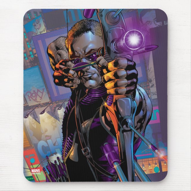 Hawkeye Taking Aim Mouse Pad (Front)