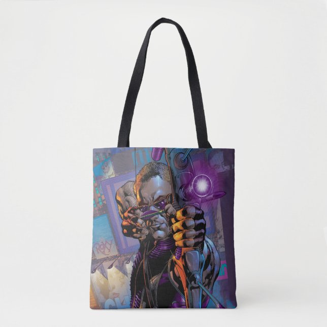 Hawkeye Taking Aim Tote Bag (Front)
