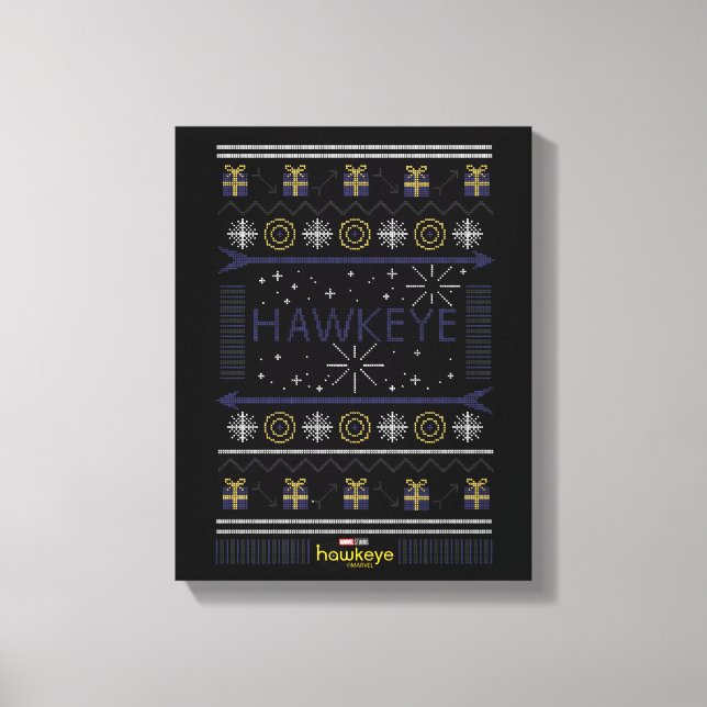 Hawkeye Winter Holiday Graphic Canvas Print (Front)