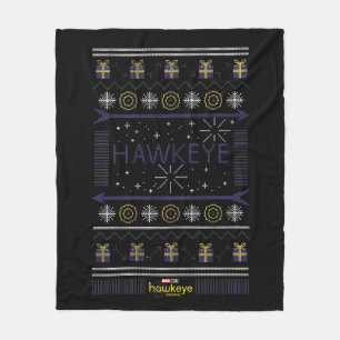 Hawkeye Winter Holiday Graphic Fleece Blanket