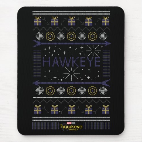 Hawkeye Winter Holiday Graphic Mouse Pad