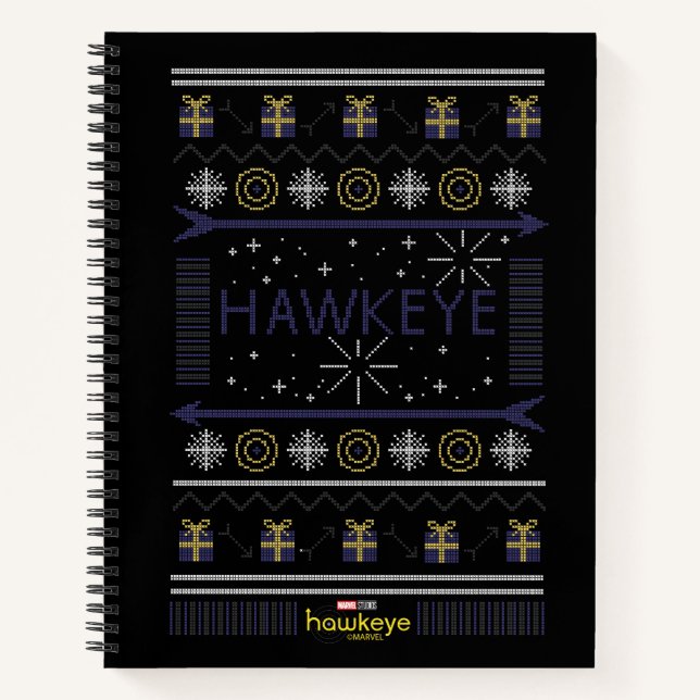 Hawkeye Winter Holiday Graphic Notebook (Front)