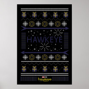 Hawkeye Winter Holiday Graphic Poster