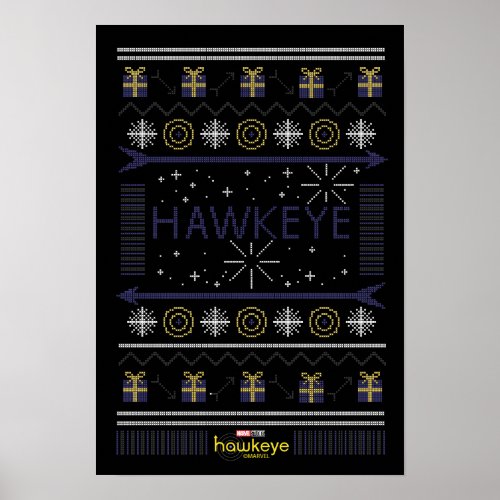 Hawkeye Winter Holiday Graphic Poster