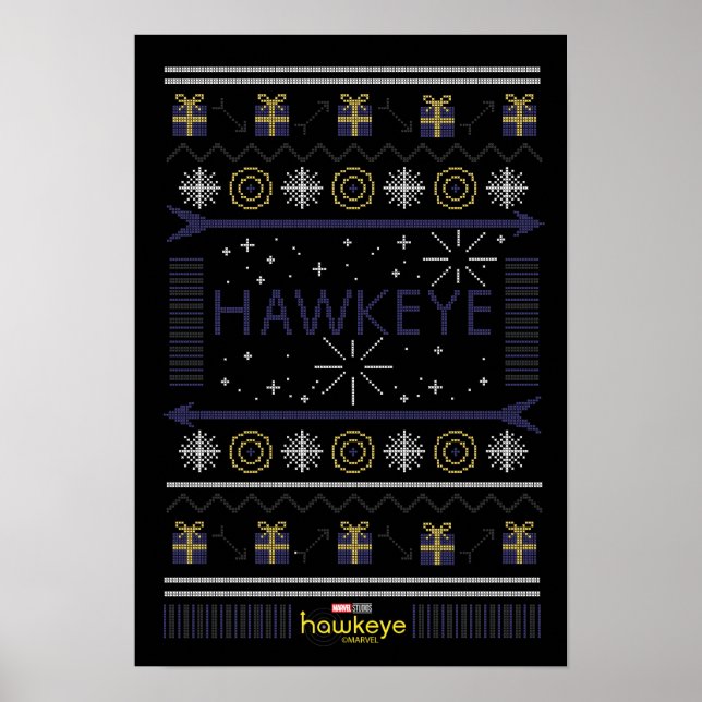 Hawkeye Winter Holiday Graphic Poster (Front)