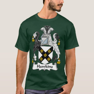 Hawkins Coat of Arms Family Crest  T-Shirt