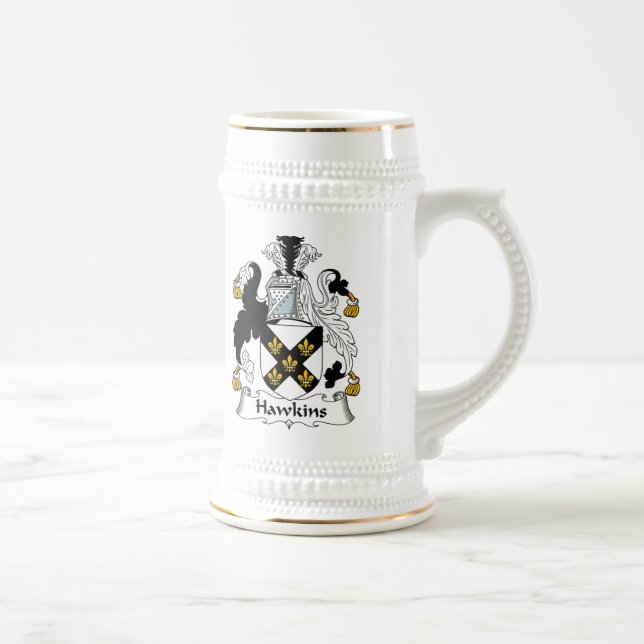 Hawkins Family Crest Beer Stein (Right)
