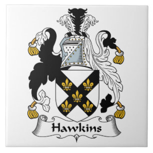 Hawkins Family Crest Ceramic Tile