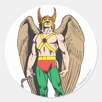 Hawkman Classic Round Sticker by justiceleague at Zazzle