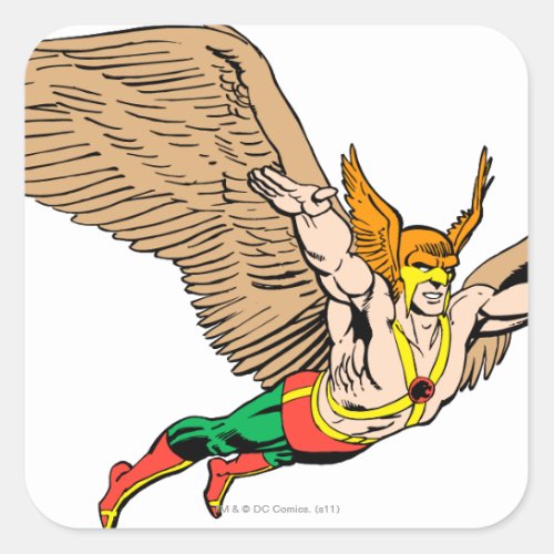 Hawkman Flies Square Sticker