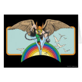 Hawkman Flies Thru Sky (Front Horizontal)