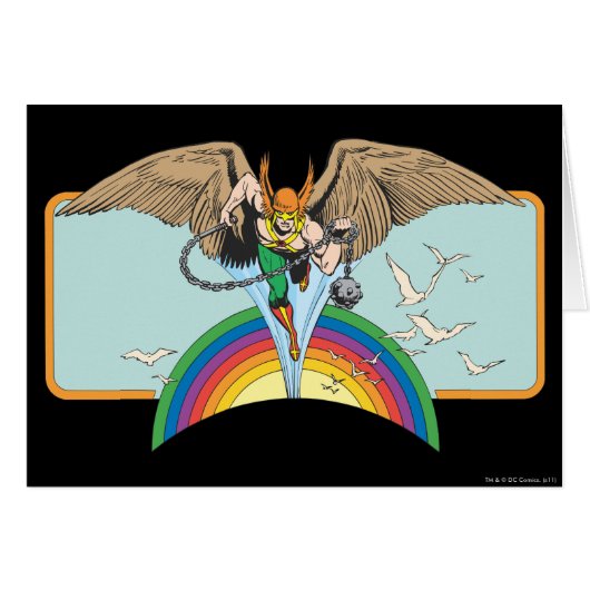 Hawkman Flies Thru Sky Cards (Front Horizontal)