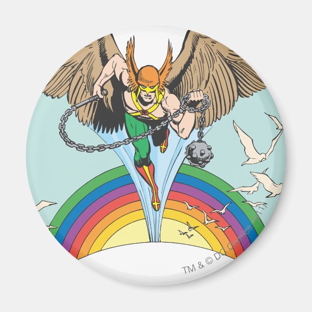 Hawkman Flies Thru Sky Magnet (Front)