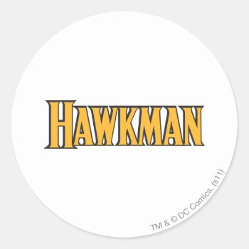 Hawkman Logo Classic Round Sticker by justiceleague at Zazzle
