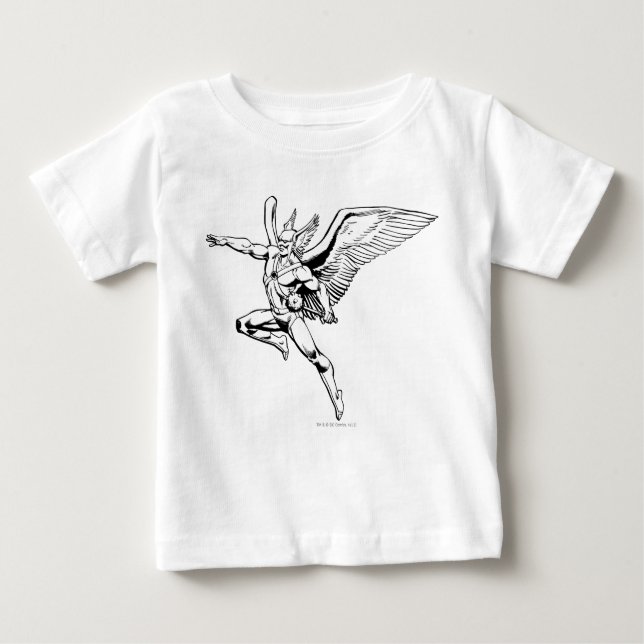 Hawkman Soaring Outline Baby T-Shirt (Front)