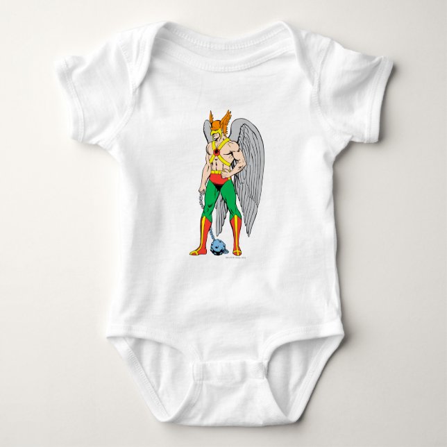 Hawkman Standing Pose Baby Bodysuit (Front)