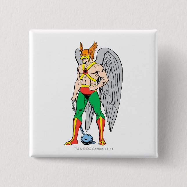 Hawkman Standing Pose Button (Front)