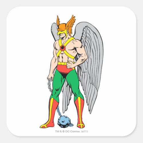 Hawkman Standing Pose Square Sticker