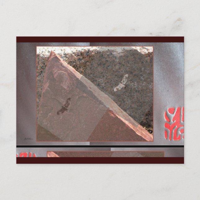 Hawks Above Red Stone Postcard (Front)