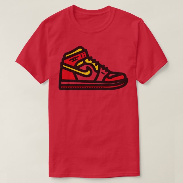 Hawks Basketball Sneakers T-Shirt (Design Front)