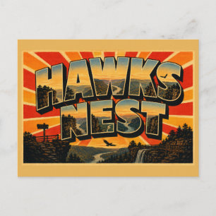 Hawks Nest State Park WV Gorge Overlook Art Postcard