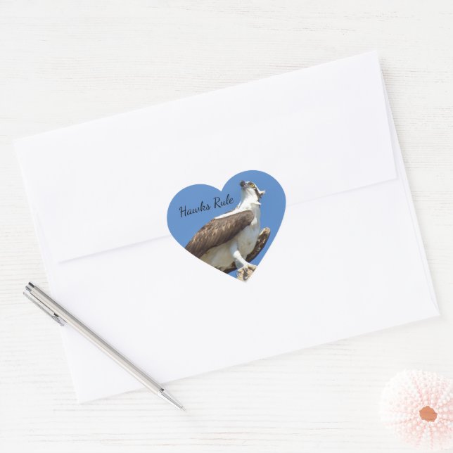 Hawks Ospreys Rule Heart Sticker (Envelope)