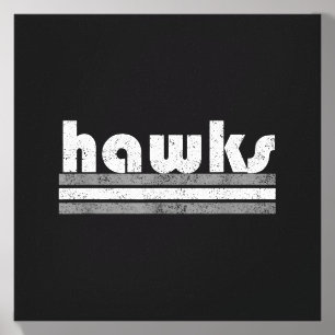 Hawks School Spirit Pep Rally Game Sports Gray Canvas Photo Tile