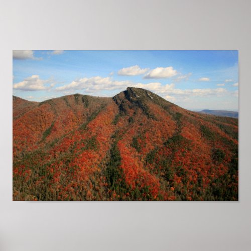 Hawksbill Mountain in Fall North Carolina Poster