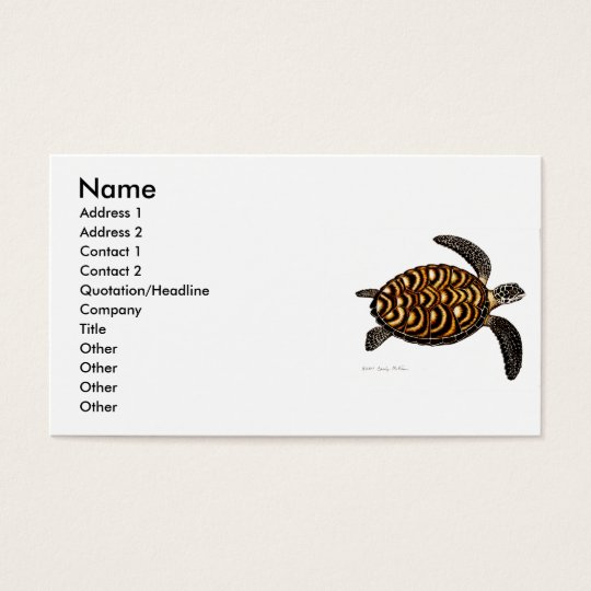 Hawksbill Sea Turtle Business Card