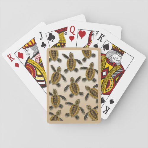 Hawksbill Sea Turtle Hatchling Playing Cards