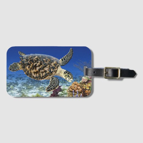 Hawksbill Sea Turtle in Habitat Luggage Tag