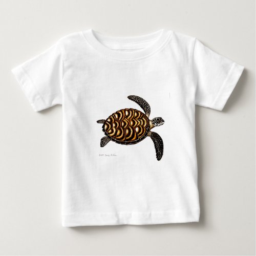 Hawksbill Sea Turtle Infant Long Sleeve Baby T_Shirt