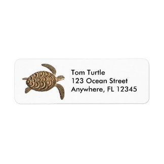 Hawksbill Sea Turtle Label