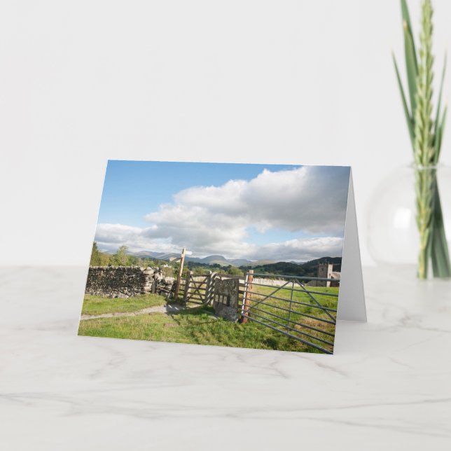 Hawkshead Cumbria England Card (Front)