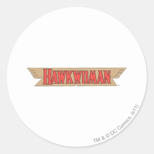 Hawkwoman Logo Classic Round Sticker