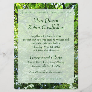 Hawthorn and Oak Handfasting Invitation