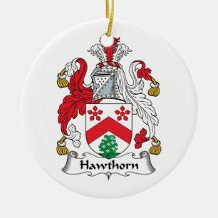 Hawthorn Family Crest Ceramic Ornament
