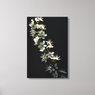 Hawthorn Flowers 16x24 (40x60cm) waccna Canvas Print