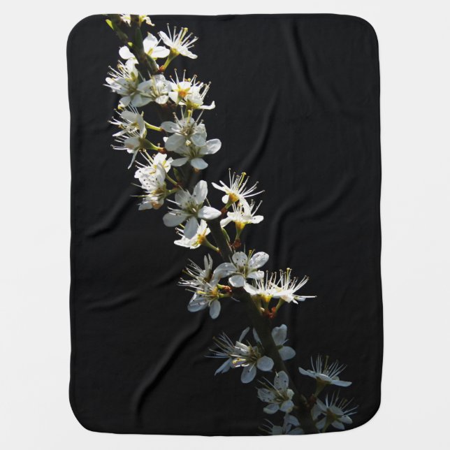 Hawthorn Flowers bbcnm Baby Blanket (Front)