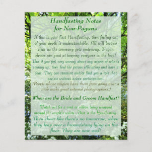 Hawthorn & Oak Handfasting Program with Notes