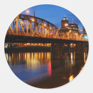 Hawthorne Bridge Classic Round Sticker
