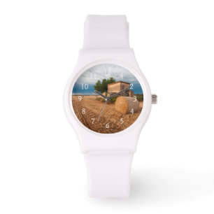 Hay bale in Provence field Watch