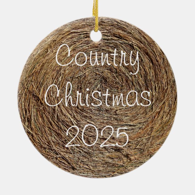 Hay Bale Ornament (Back)