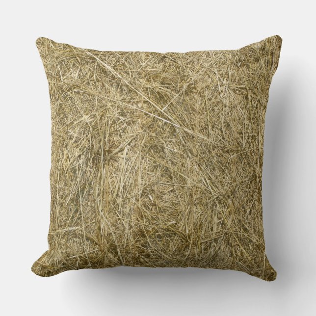 Hay Bale Throw Pillow (Front)