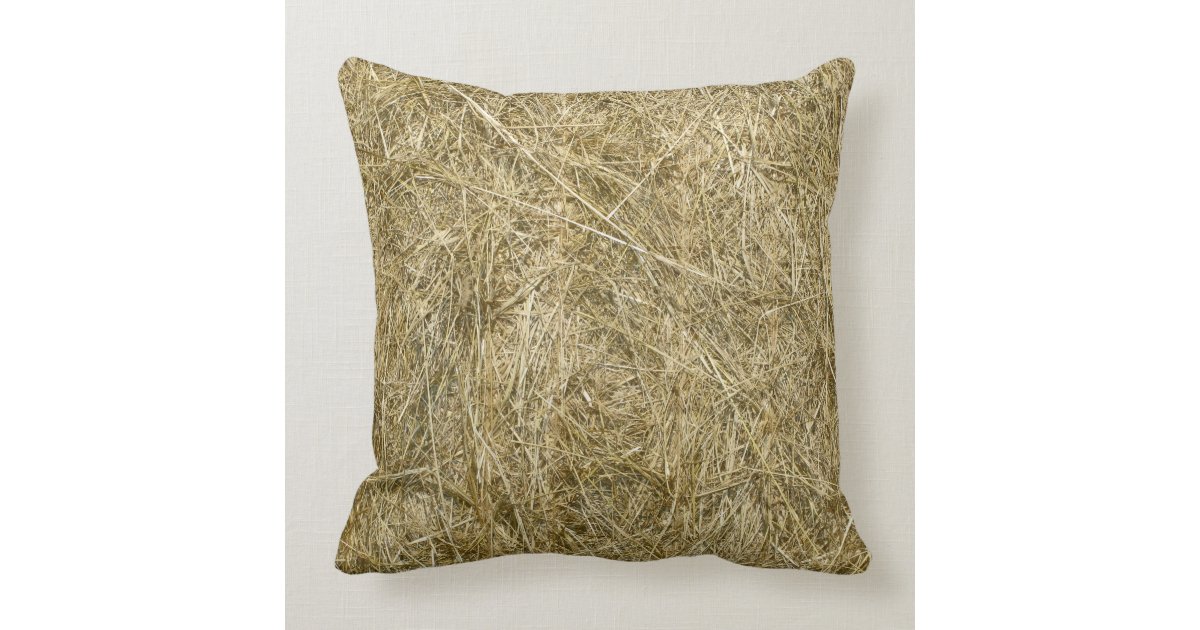 Hay Bale Throw Pillow