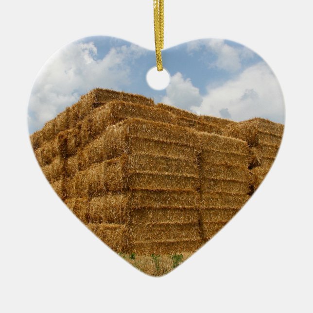 HaY BaLEs Ceramic Ornament (Front)