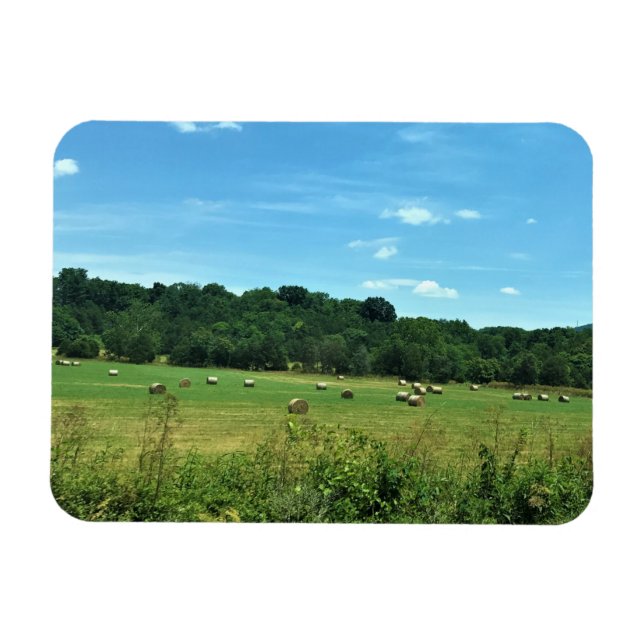 Hay Bales, Wytheville, Virginia Magnet (Horizontal)
