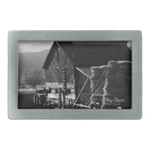 Hay Barn Rectangular Belt Buckle